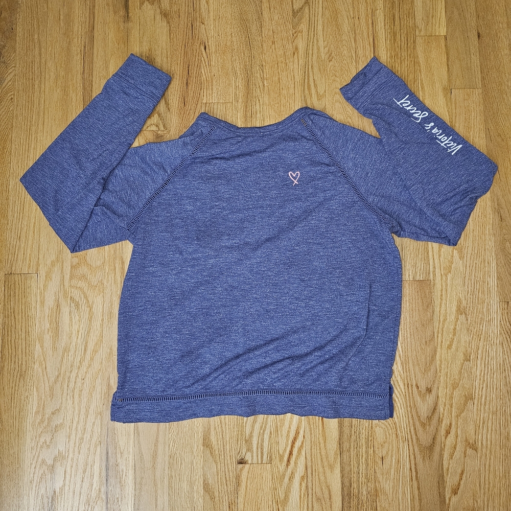 Victoria's Secret Blue Sweatshirt with Pink Heart